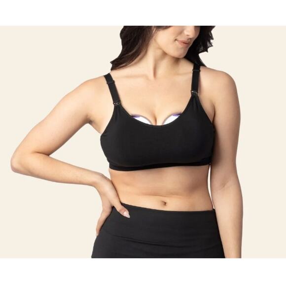 Kindred Bravely for Lansinoh Black Nursing & Wearable Pumping Bra Size M-L - Picture 1 of 7